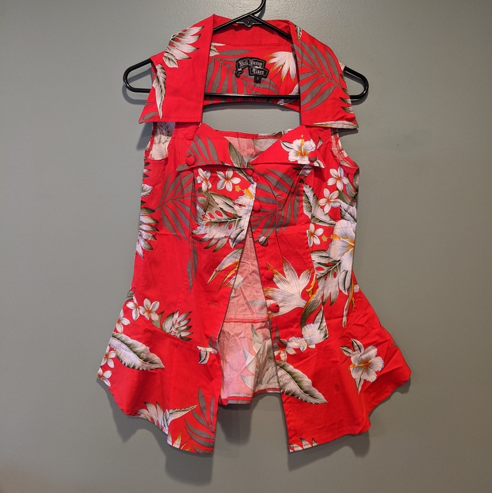 Hell Bunny Hawaiian pin up shirt